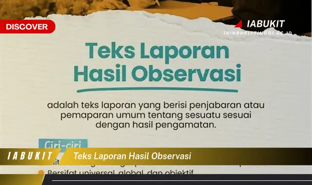teks laporan hasil observasi teks laporan hasil observasi