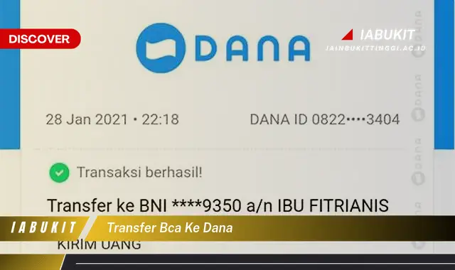 Intip Trik Transfer BCA ke DANA yang Jarang Diketahui