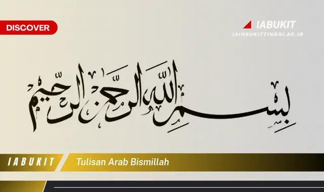 tulisan arab bismillah