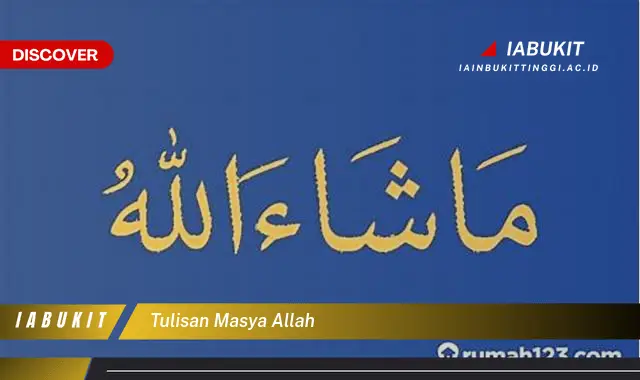 tulisan masya allah