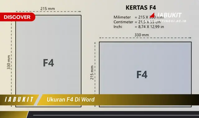 Intip Ukuran F4 di Word yang Wajib Kamu Tahu