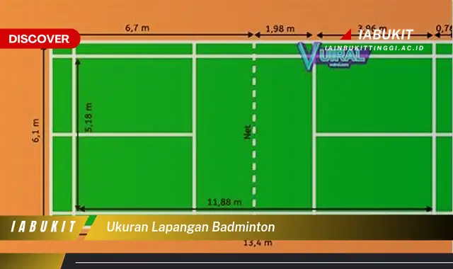 ukuran lapangan badminton