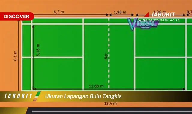 ukuran lapangan bulu tangkis