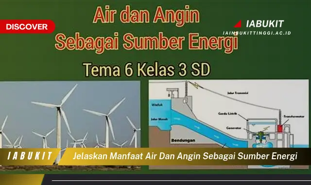 jelaskan manfaat air dan angin sebagai sumber energi