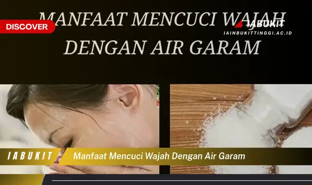 manfaat mencuci wajah dengan air garam