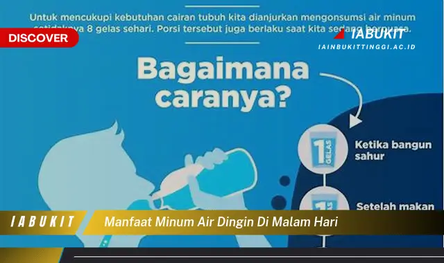 manfaat minum air dingin di malam hari