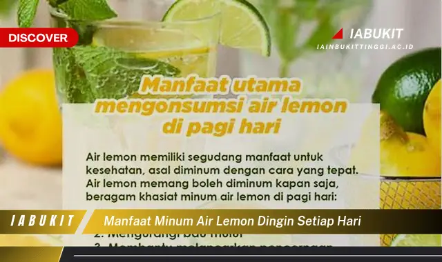 manfaat minum air lemon dingin setiap hari