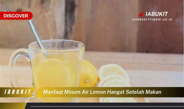 manfaat minum air lemon hangat setelah makan