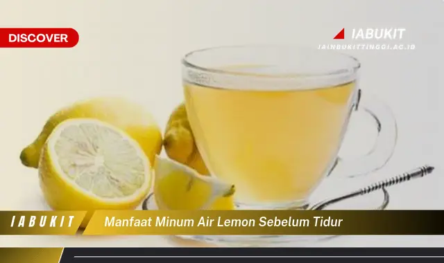 manfaat minum air lemon sebelum tidur