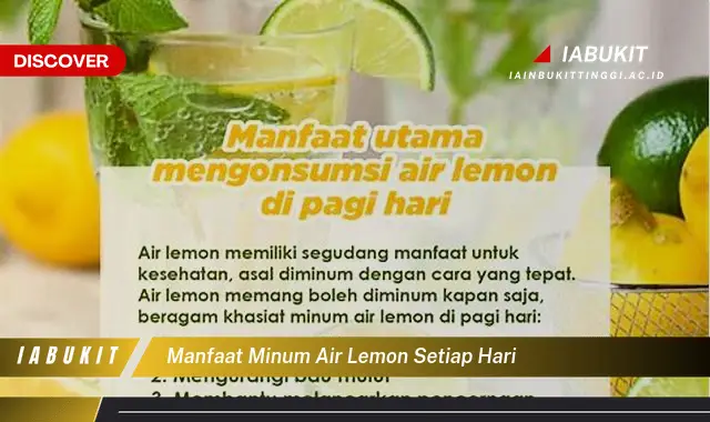 manfaat minum air lemon setiap hari