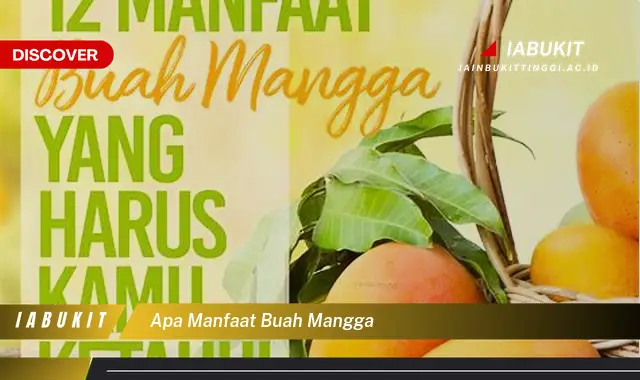 apa manfaat buah mangga