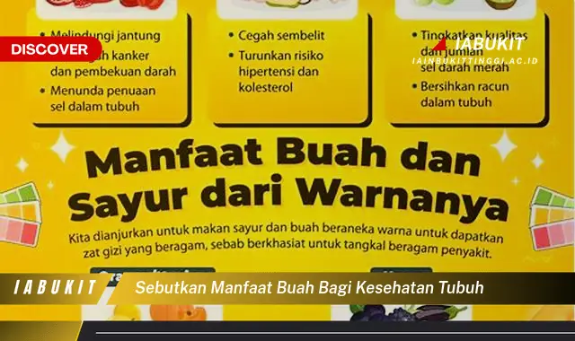 sebutkan manfaat buah bagi kesehatan tubuh