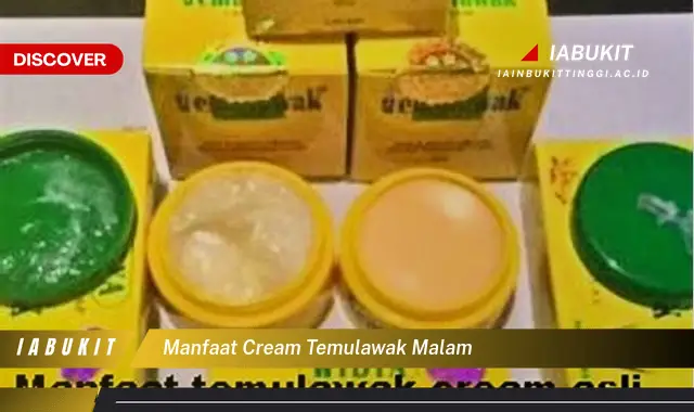 manfaat cream temulawak malam