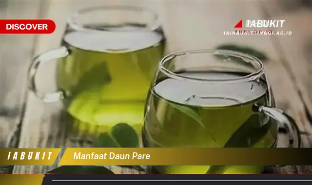 manfaat daun pare