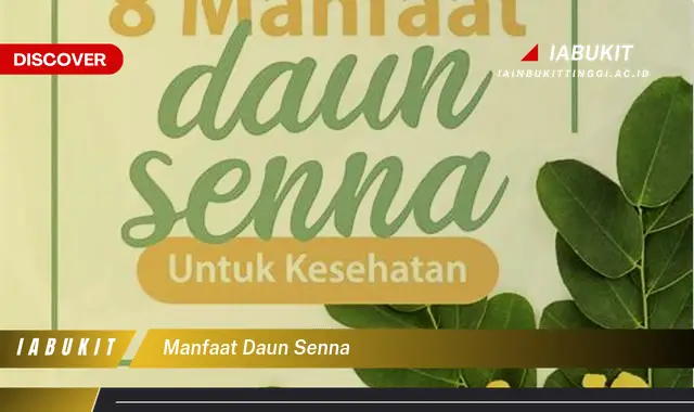 manfaat daun senna