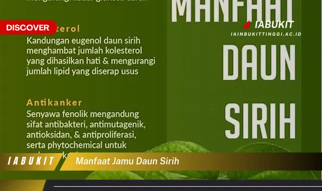 manfaat jamu daun sirih