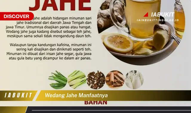 wedang jahe manfaatnya