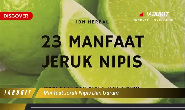 manfaat jeruk nipis dan garam