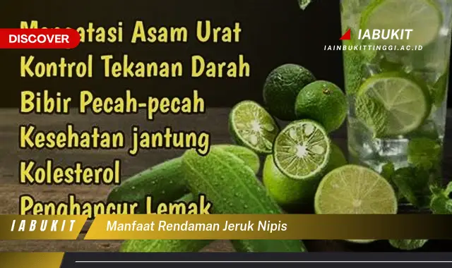 manfaat rendaman jeruk nipis