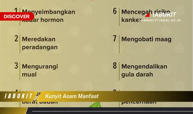 kunyit asam manfaat