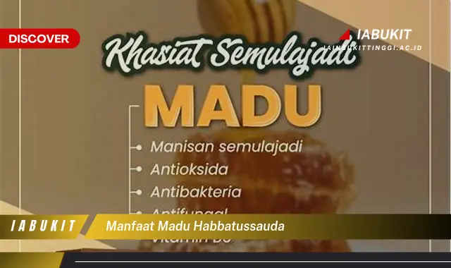 manfaat madu habbatussauda