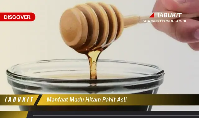 manfaat madu hitam pahit asli