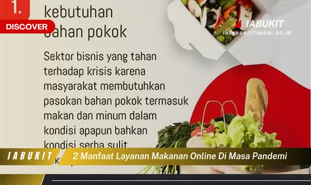 2 manfaat layanan makanan online di masa pandemi