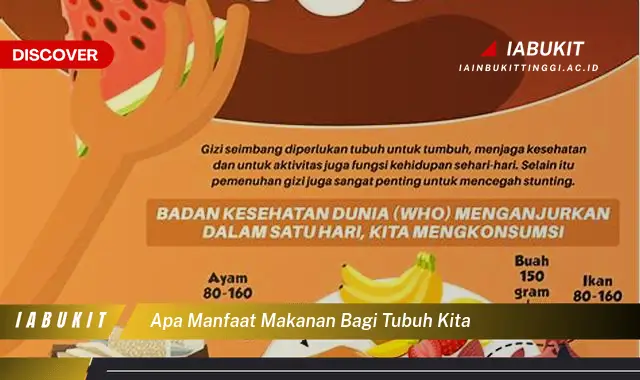 apa manfaat makanan bagi tubuh kita