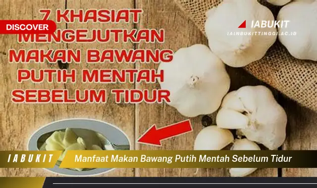 manfaat makan bawang putih mentah sebelum tidur