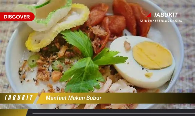 manfaat makan bubur