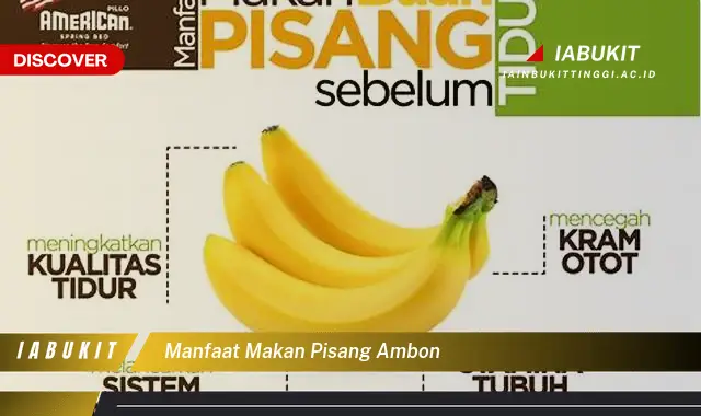 manfaat makan pisang ambon