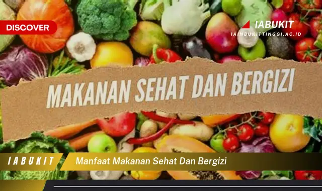 manfaat makanan sehat dan bergizi