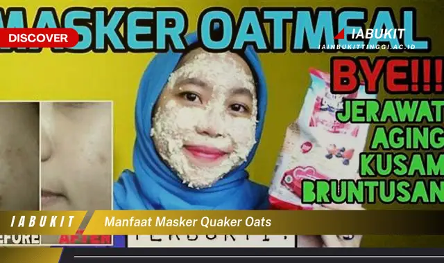 manfaat masker quaker oats