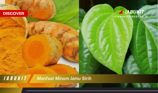 manfaat minum jamu sirih