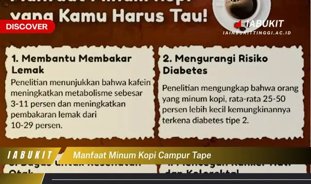 manfaat minum kopi campur tape