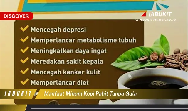 manfaat minum kopi pahit tanpa gula