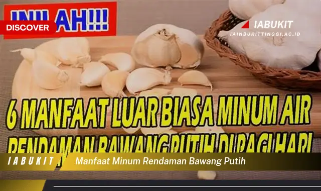 manfaat minum rendaman bawang putih