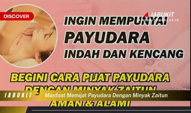 manfaat memijat payudara dengan minyak zaitun