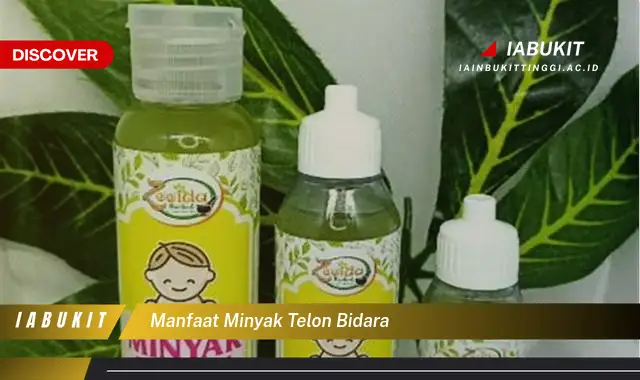 manfaat minyak telon bidara