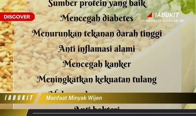 manfaat minyak wijen manfaat minyak wijen