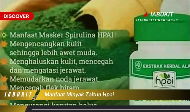 manfaat minyak zaitun hpai