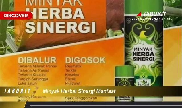 minyak herbal sinergi manfaat