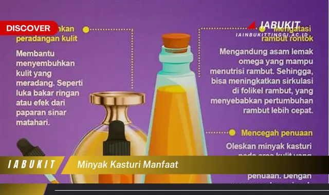 minyak kasturi manfaat