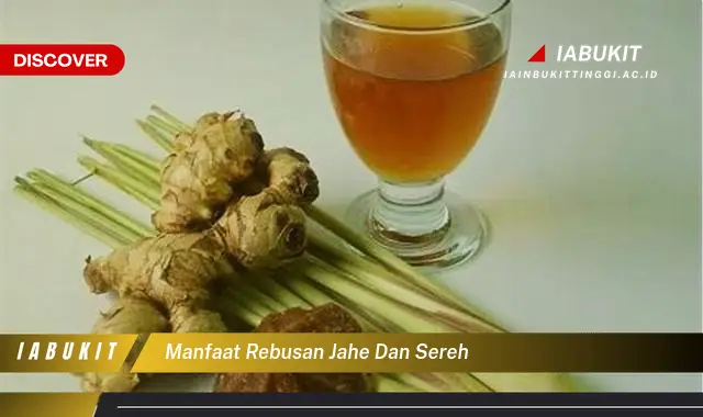 manfaat rebusan jahe dan sereh