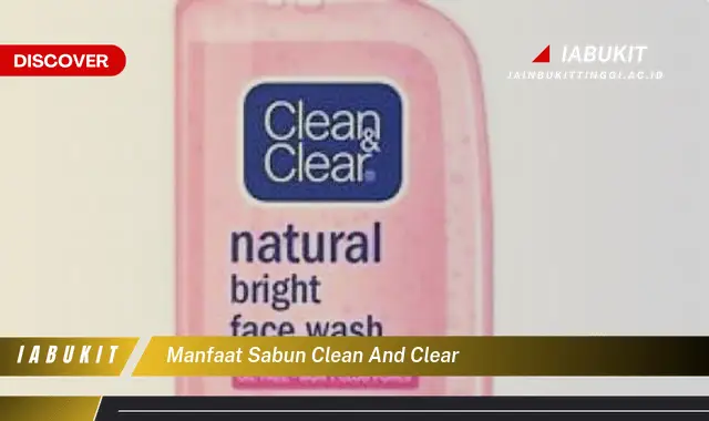 manfaat sabun clean and clear