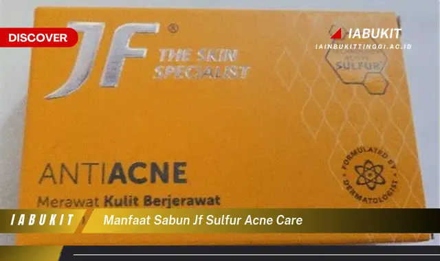 manfaat sabun jf sulfur acne care