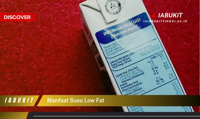 manfaat susu low fat