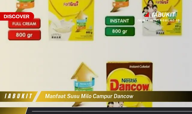 manfaat susu milo campur dancow