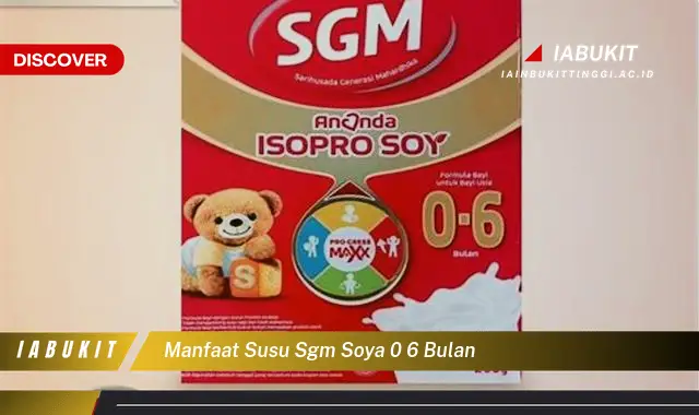 manfaat susu sgm soya 0 6 bulan