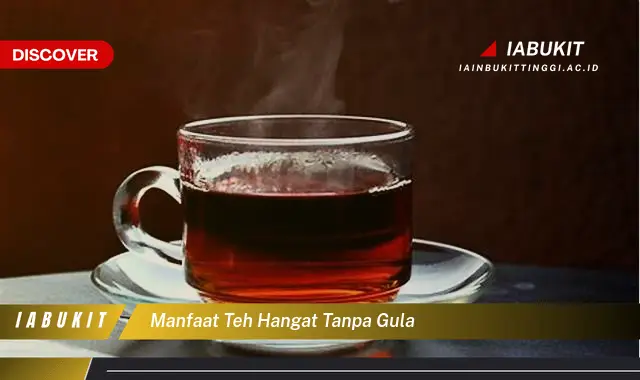 manfaat teh hangat tanpa gula